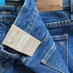 NWT Madewell stovepipe jeans